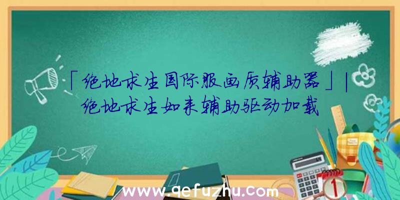 「绝地求生国际服画质辅助器」|绝地求生如来辅助驱动加载